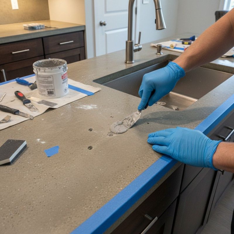 Concrete Countertop Service detail