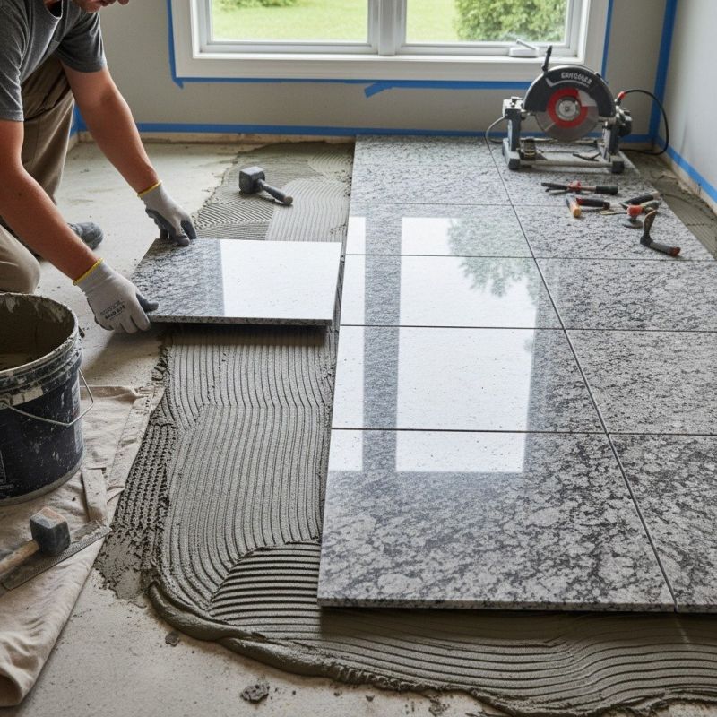 Granite Slab Installation detail