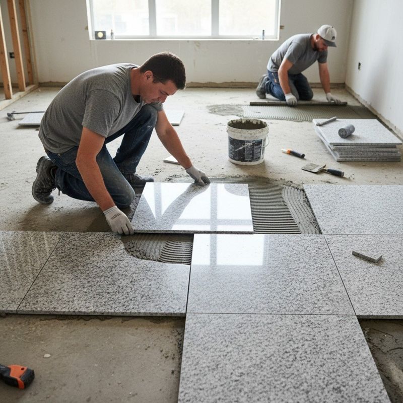 Granite Slab Installation detail