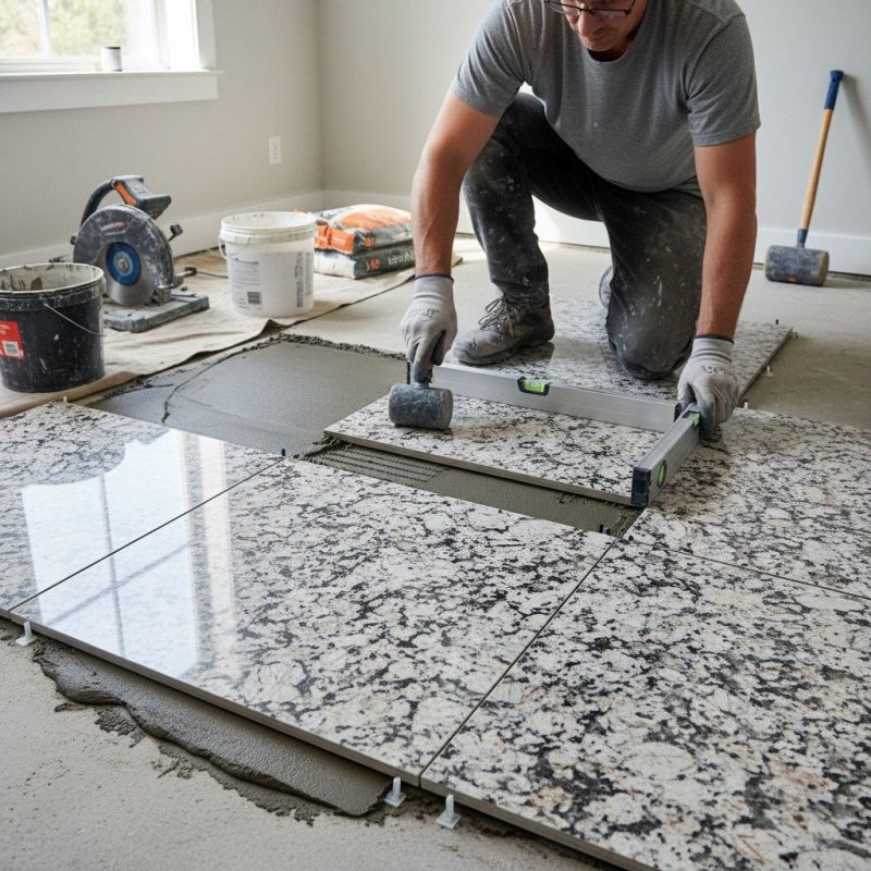 Granite Slab Installation detail