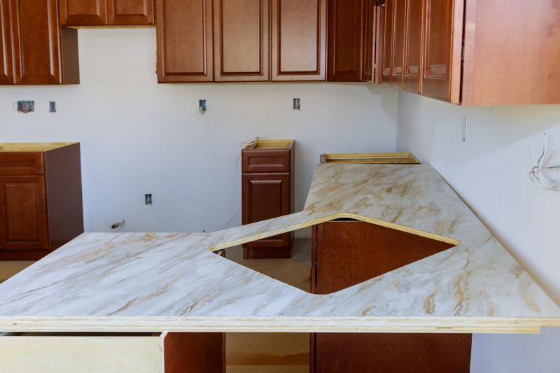 Poured Countertop Installation detail